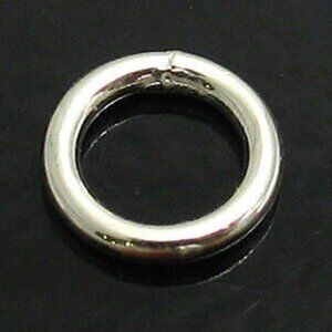 STERLING SILVER CLOSED RINGS. 6MM. PACKET OF 10.
